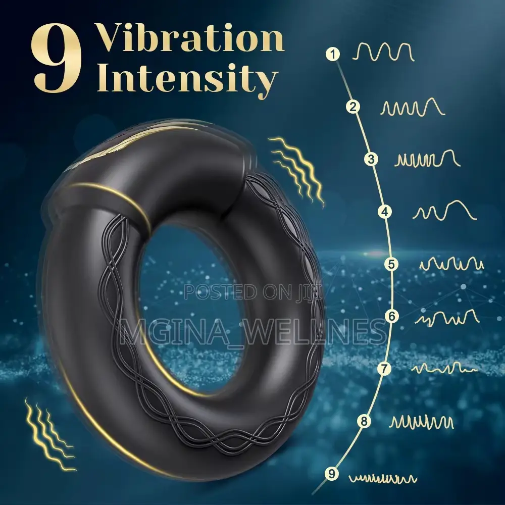 Vibrating Cock Ring, 9 Vibrations With Heating Penis Feature