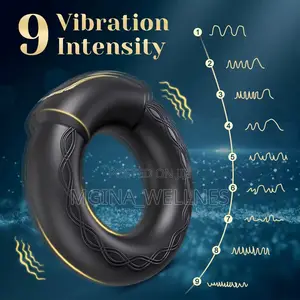 Vibrating Cock Ring, 9 Vibrations With Heating Penis Feature
