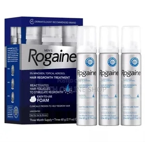 Rogaine Minoxidil Foam 5% Hair Regrowth for Men 1month