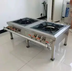 Commercial High Pressure Gas Stove Double Burner