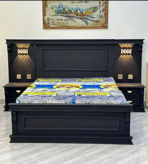 Woodbed Amapiano Style With Two Bedsides