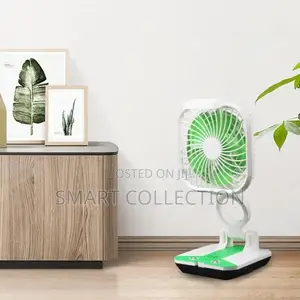 Rechargeable Folding Fan With Portable Led Light