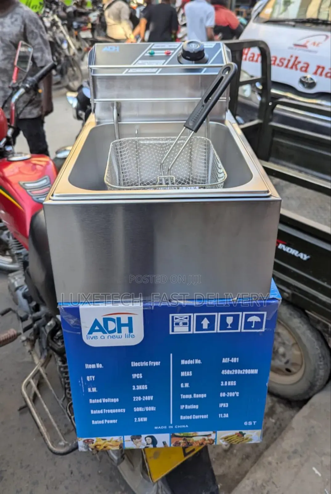 Adh Electric Commercial Deep Fryer 6 Liters