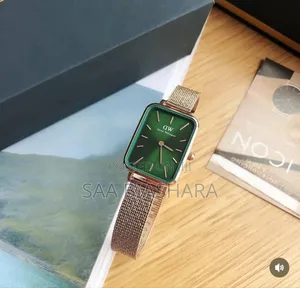 Daniel Wellington Quadro Ladies Watch Gold and Green Fullbox
