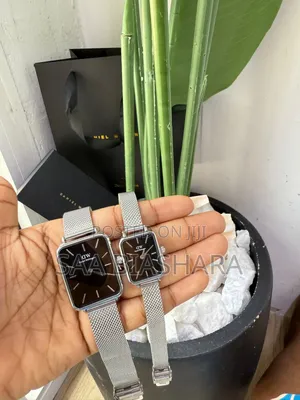 Daniel Wellington Quadro Couple Watch Silver and Black Fbox