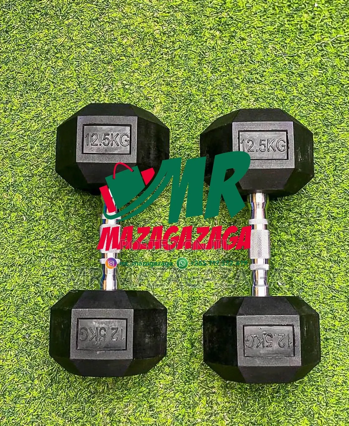Hexagon Rubber Dumbbells 30kg