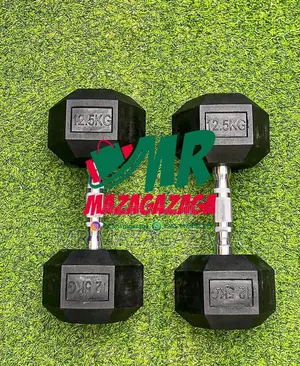 Hexagon Rubber Dumbbells 30kg