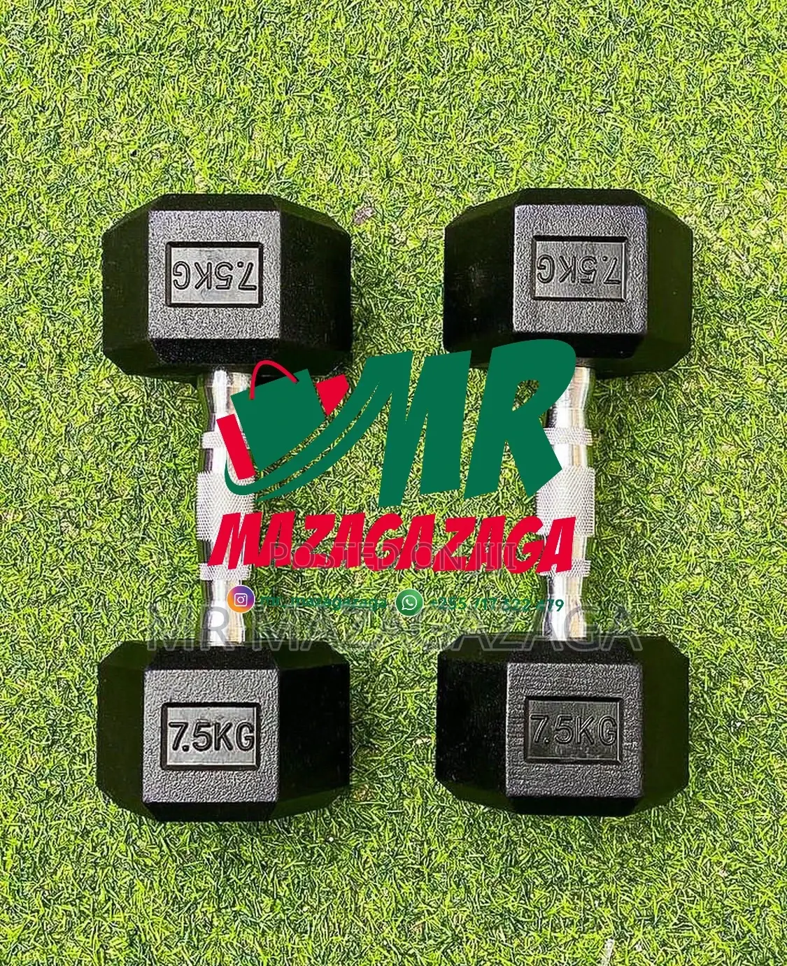 Hexagon Rubber Dumbbells 30kg