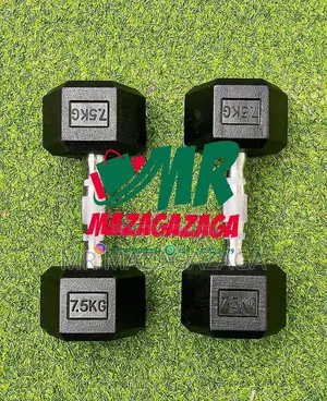 Hexagon Rubber Dumbbells 30kg