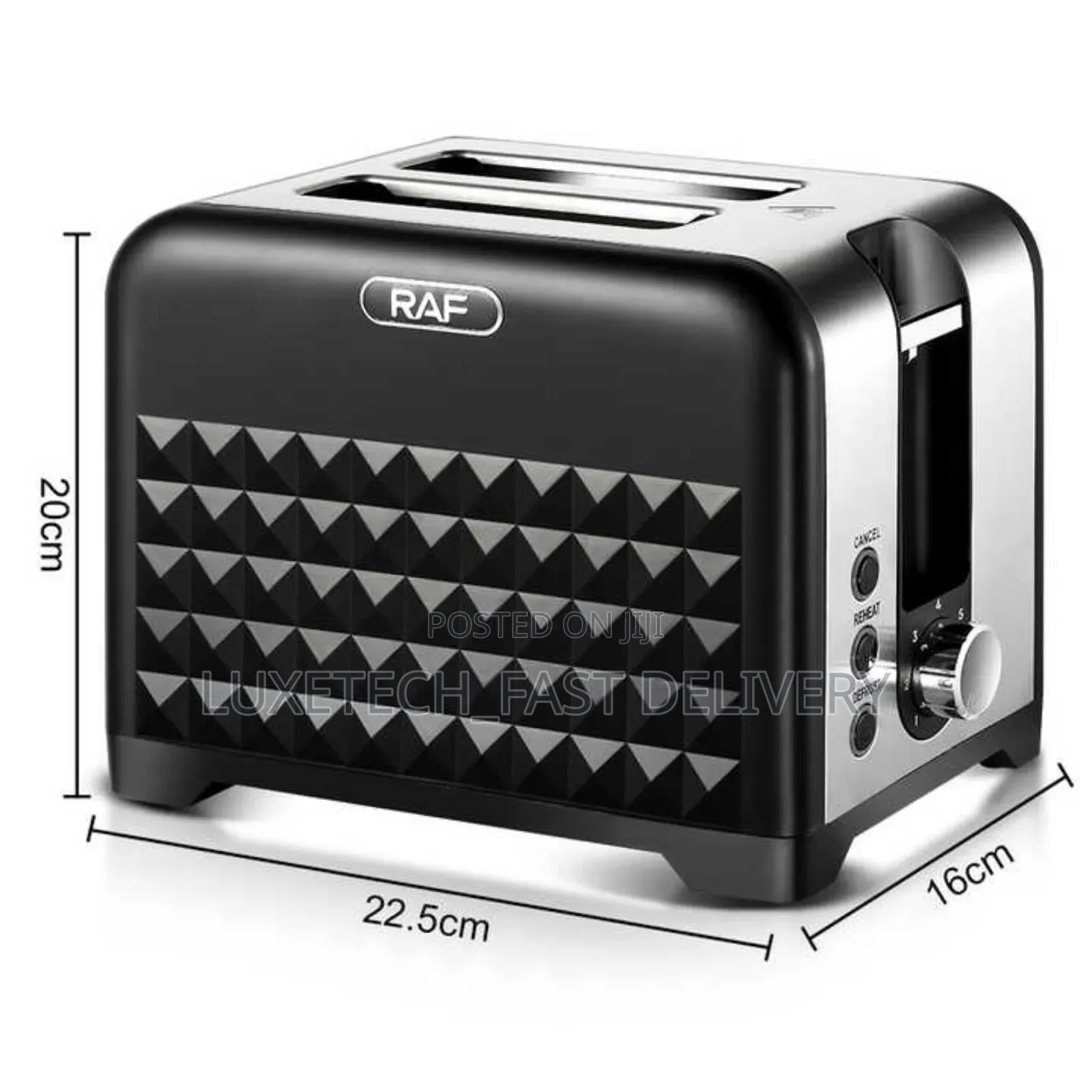 Raf 2 Slice Toaster, Automatic Electric Bread Toaster