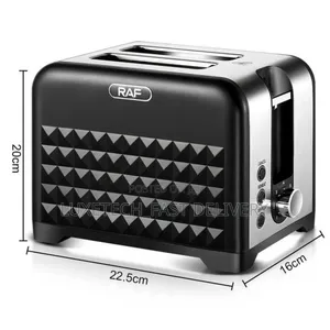 Raf 2 Slice Toaster, Automatic Electric Bread Toaster