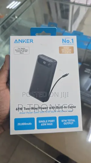 Anker Power Bank (, 87w, Built-in Usb-C Cable)