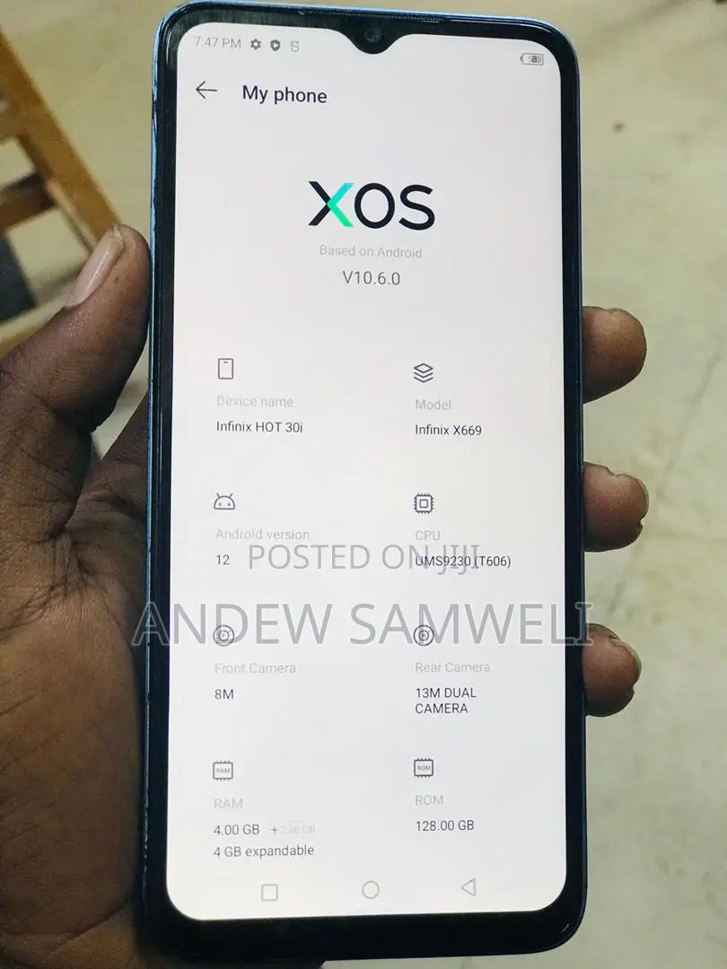 Infinix Hot 30i 128 GB White