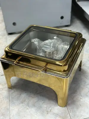 Square Golden Hydraulic Chafing Dish 6l