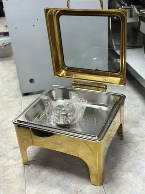 Square Golden Hydraulic Chafing Dish 6l
