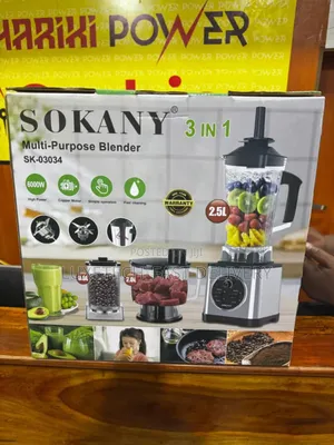Sokany 3-in-1 Multi-Purpose Blender 2.5l Big Jar Heavy Duty