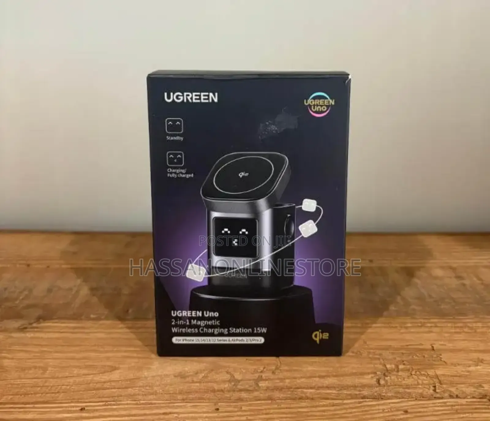 Ugreen Uno 2-in-1 Magnetic Wireless Charger 15w