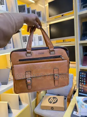 Jeep Pure Leather Laptop Bag