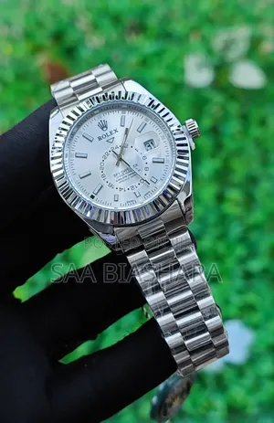 Rolex Sky Dweller Watch Silver and White