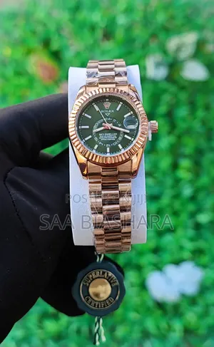 Rolex Sky Dweller Watch Rose Gold and Green