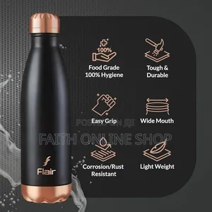 Flair Spark Vacuum Insulated Steel Bottle Black Color