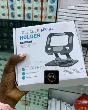 Foldable Metal Holder Durable, Stable, 360-Degree Rotation