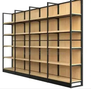 Shelves Za Dukani Ni Mbao Mix Iron Material
