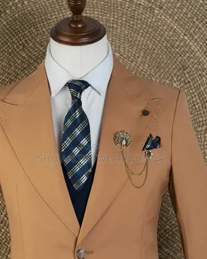 Orange Plain Suit/Suti Og /Chapa Ya Uturuki