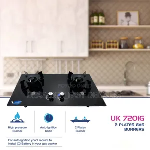Mr Uk 2-burner Gas Hob Glass Top