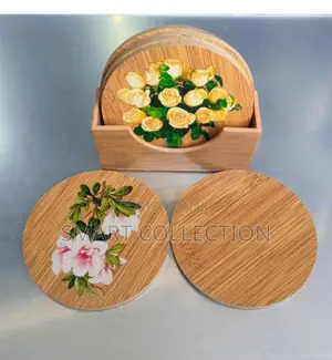 Bamboo Coaster Round 6pcs Set