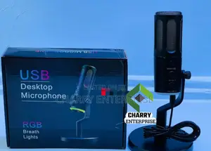 Usb Desktop Microphone RGB Light Earphone Monitoring