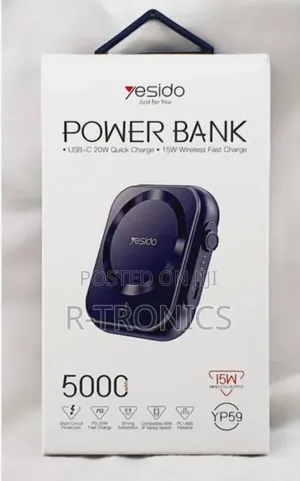 Yesido Yp59 5000mah Magnetic Wireless Charging Power Bank
