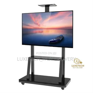 40–100 Inch Mobile Tv Floor Stand Trolley | Heavy Duty Rolling Tv Cart