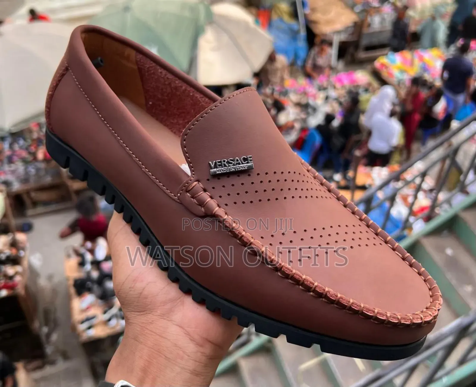 Versace Leather Simpo Shoes Originally Suitable