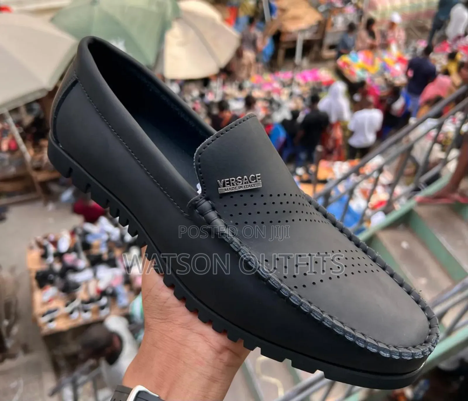Versace Leather Simpo Shoes Originally Suitable