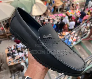 Versace Leather Simpo Shoes Originally Suitable