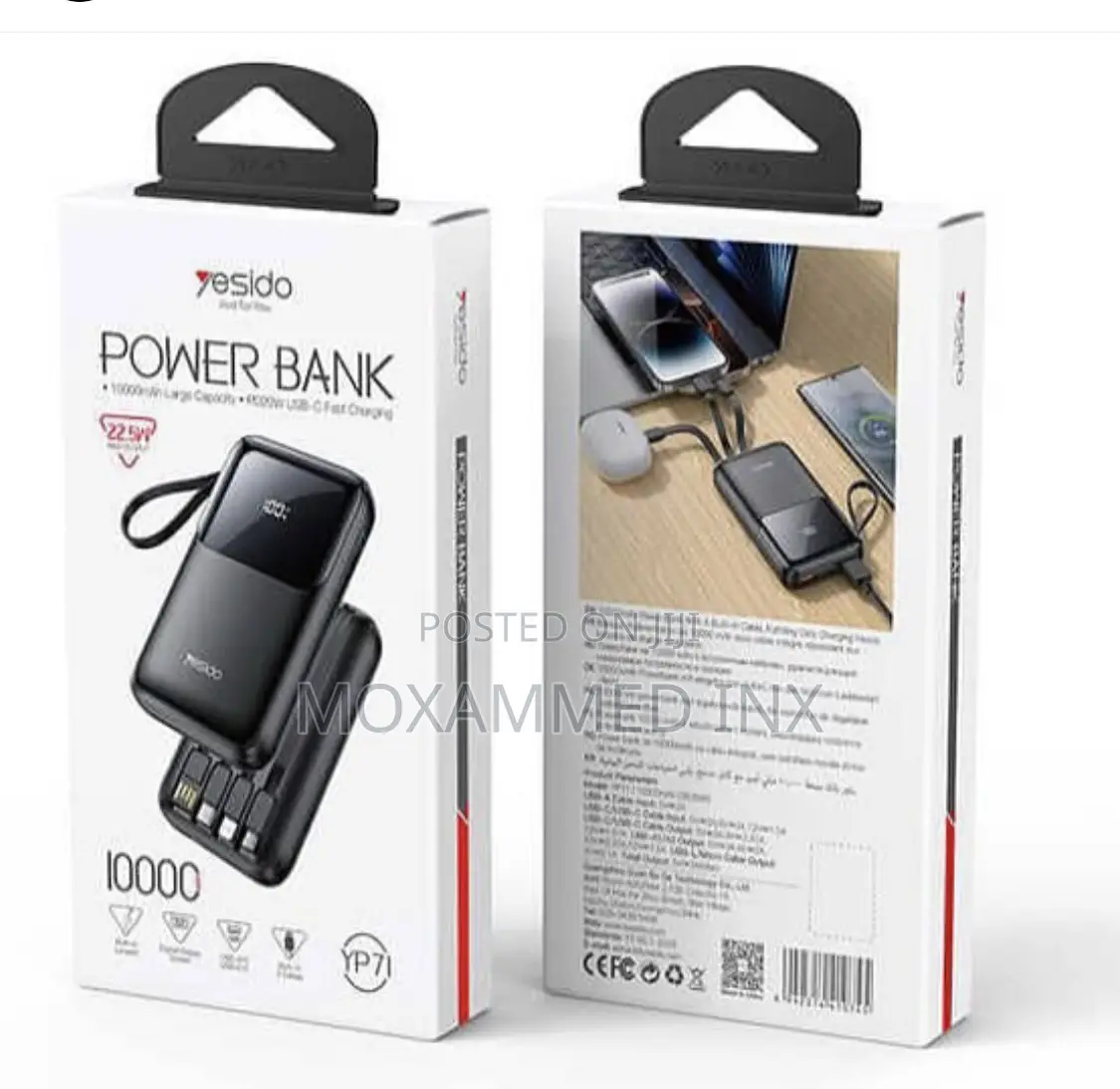 Yesido Yp71 Powerbank 10000mah Battery 4types