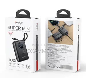 Yesido Yp64 Powerbank 10000mah Battery Built in Typec Cable
