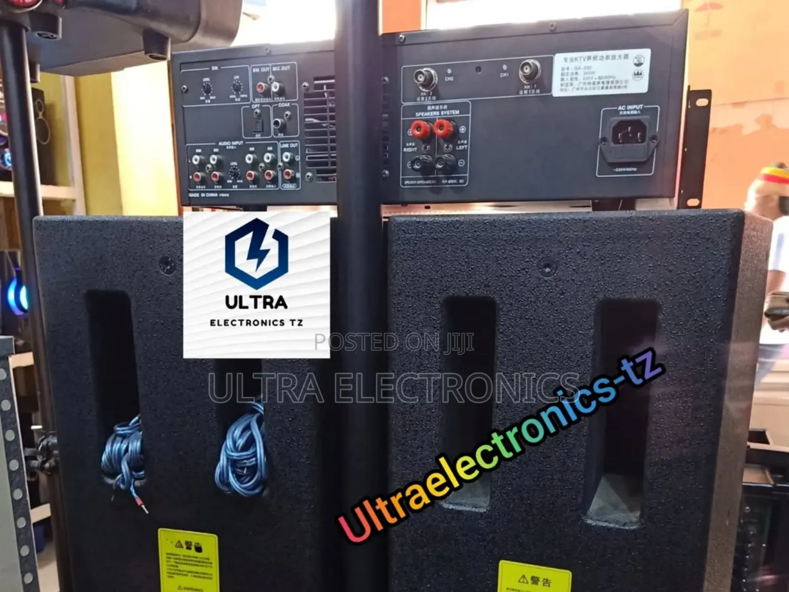 Temeisheng 2 Speakers, Amplifier, Wireless Mic With Stand