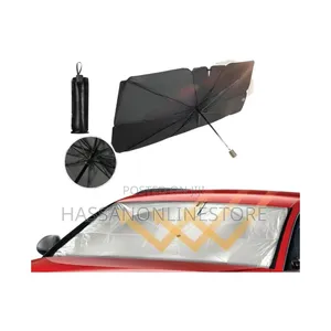 Green Lion Car Windshield Umbrella - Black