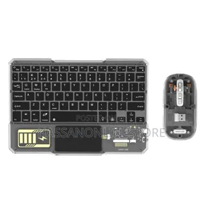 Green Lion Transparent Duo Wireless Keyboard Mouse - Black