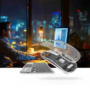 Green Lion Transparent Duo Wireless Keyboard Mouse - Black