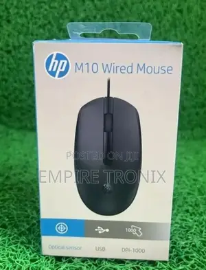 Hp M10 Wired Mouse - 1000 Dpi Optical Sensor