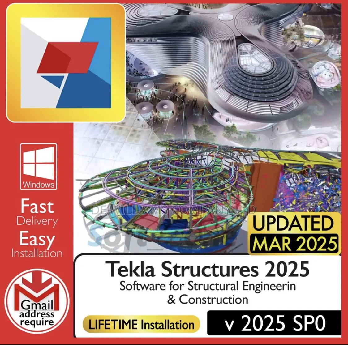 Tekla Structures 2025 ( Lifetime Activated)
