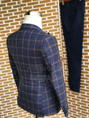 Draft Suit Blue and Brown Mix