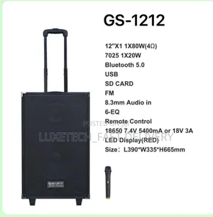 Globalstar Gs-1212 12-Inch Outdoor Rechargeable Speaker