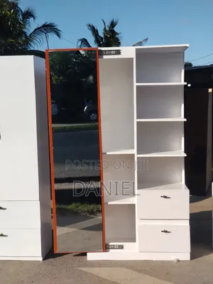 Kabati La Mlango Mmoja Na Dressing White Color