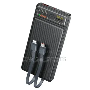 Power Bank (10000mah) With Usb C and Lightining Connector