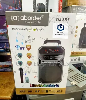 Aborder Multimedia Rechargeable Speaker With Wireless Mic 