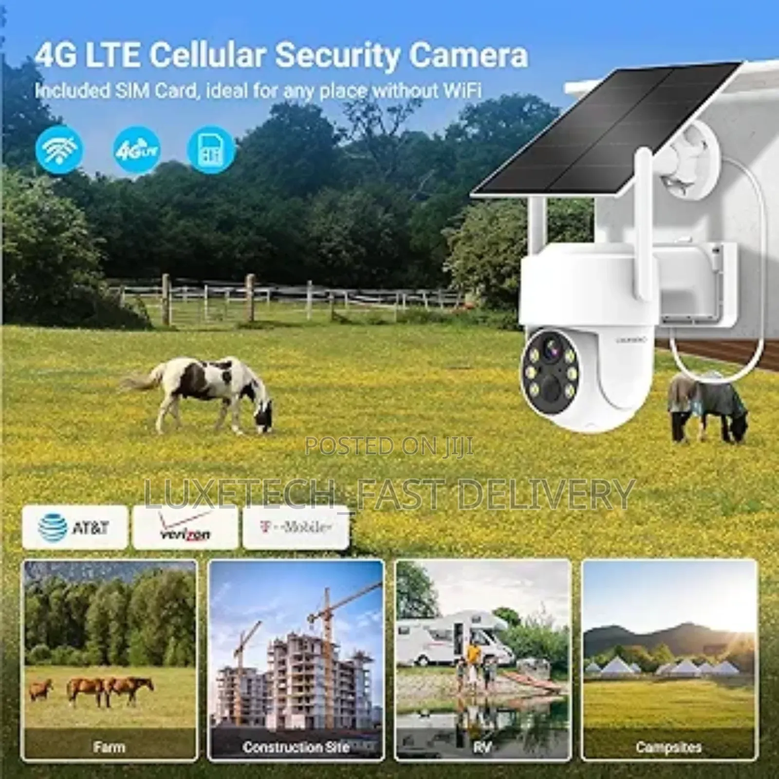 Outdoor Solar-Powered Smart Security Camera